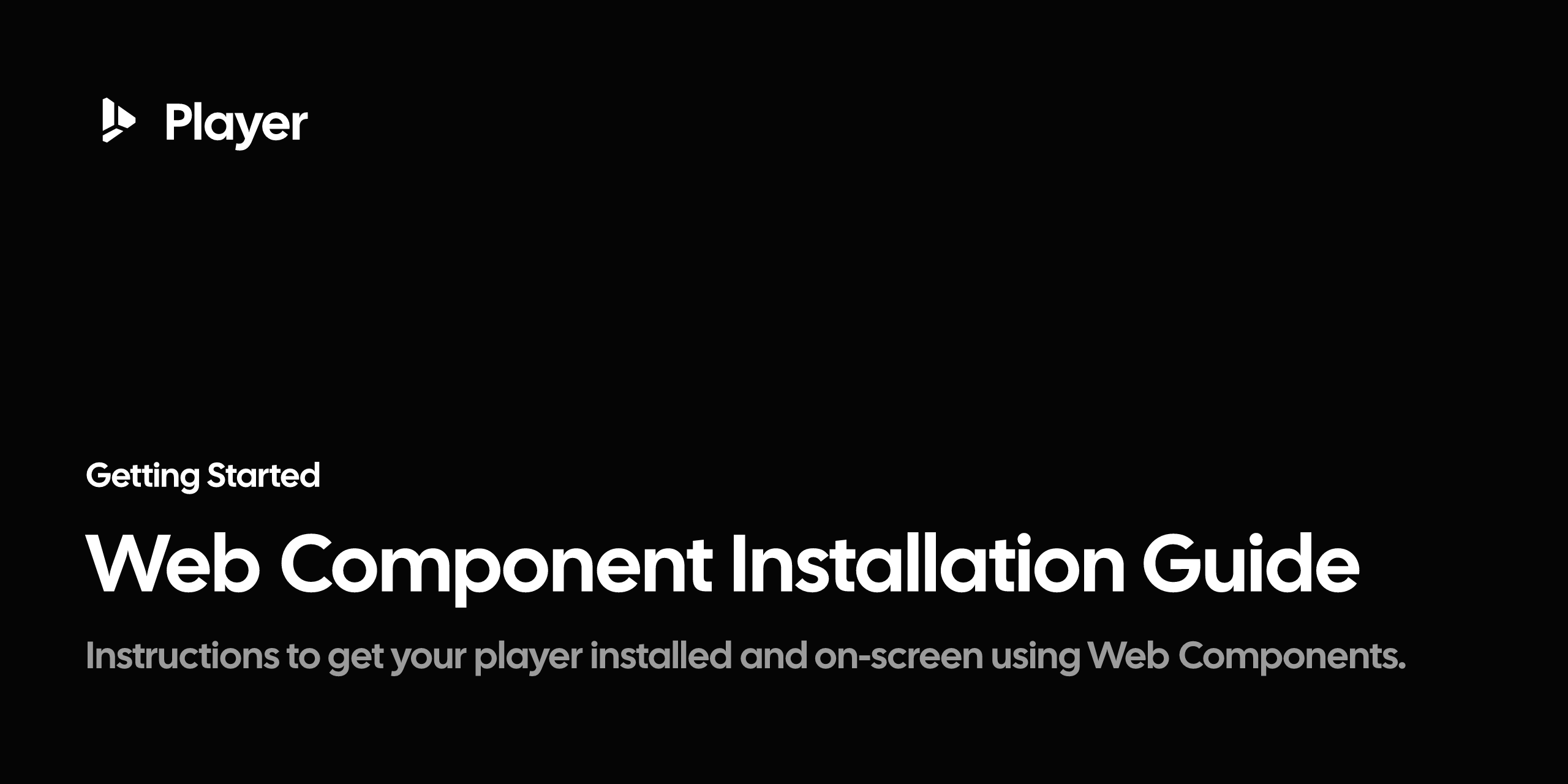 Getting Started Web Component Installation Guide Vidstack Player